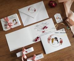 Coordinato partecipazione matrimonio sposini
