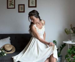 Miranda Di Sipio Atelier - "Fiori di Mandorlo"
Tessuti: Raso e Georgette in pura seta