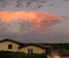 Il tramonto che si può ammirare dall'Agriturismo Al Colle