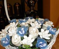 Croce e Delizia - Cesto con tre esempi di creazioni delle Pelino di Sulmona