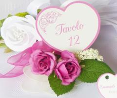 Partecipazioni Bijoux - Segnatavolo cuore collezione abbracci