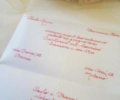 Scrittura a mano per le partecipazioni di nozze