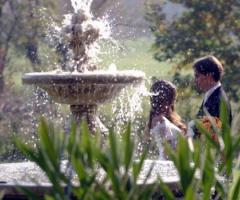 Foto sposi al ricevimento di matrimonio