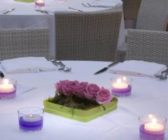 Dettaglio mise en place sobria ed elegante