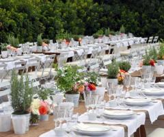 allestimento in terrazza