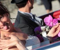 Scatto fotografico degli sposi