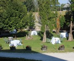 Giardino del castello per il matrimonio