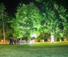 Il Parco di Villa Valcorba di sera