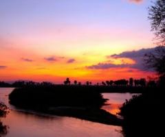 Tramonto nella Riserva del Selous in Tanzania