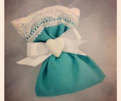 Sacchetto con cuoricino profumato e merletto - Partecipazioni One