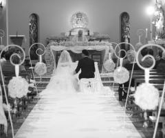 Cerimonia di matrimonio con un allestimento originale