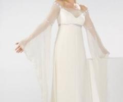 Abito da sposa con maniche a pipistrello