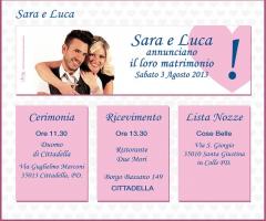 La locandina degli sposi da mettere sull'autobus