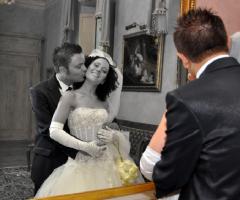 Foto riflessa degli sposi