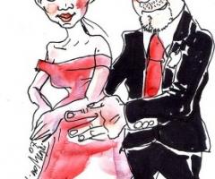 Caricatura degli sposi