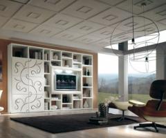 Libreria ante rilievo noce per la lista nozze