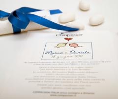 Pergamena con il ringraziamento degli sposi