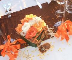 Allestimento tavolo per le nozze