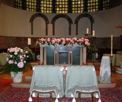 Allestimento seduta sposi