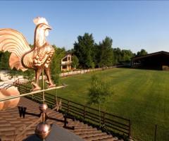 Vista sul giardino dell'agriturismo Al Segnavento