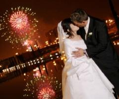 Fuochi d'artificio per la festa di matrimonio