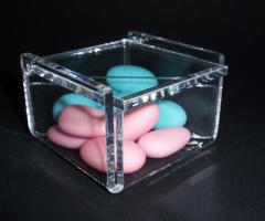 Scatola in plexiglass a 2 scomparti removibili