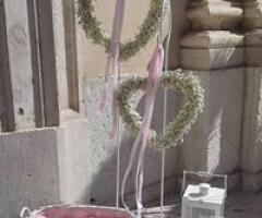 Catina Flora - Cuori in velo da sposa su supporti