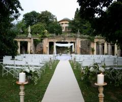 Cerimonia di matrimonio nel giardino di Villa Cà Vendri