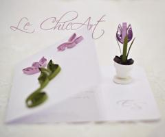 Partecipazione di matrimonio con decoro in rilievo