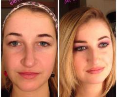 Trucco beauty prima e dopo