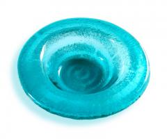 Magma Vetri Artistici - Bomboniera azzurra con spirale blu