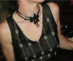 collier in filo di seta lavorato ad ago MAISON CAPRICE