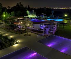 Vista dall'alto della location di nozze