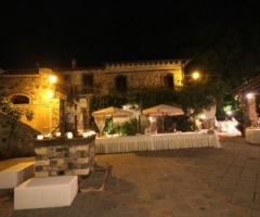 Buffet durante un matrimonio serale