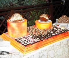 Particolare del buffet dei dolci per il matrimonio