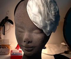 "FrancyRose" con Rosa grande in organza di seta