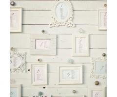 Photo Table Home Made - Table de mariage - Shabby shic con cornici bianche