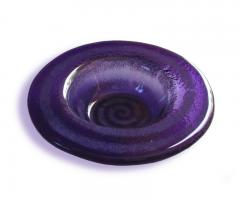 Magma Vetri Artistici - Bomboniera viola con spirale lilla