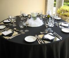 Particolare del tavolo per il ricevimento di nozze