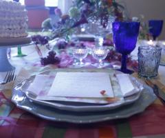 Mise en place colorata in stile boho-chic