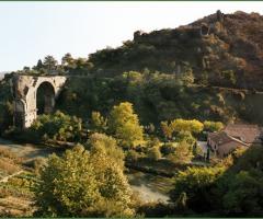 Veduta del mulino e ponte d'Augusto - Mulino dei Marchesi Eroli