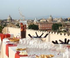 Terrazza panoramica per ricevimenti di matrimonio a Roma