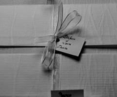 La busta delicatamente legata.