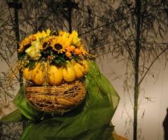 Decorazione si girasoli per il ricevimento di matrimonio