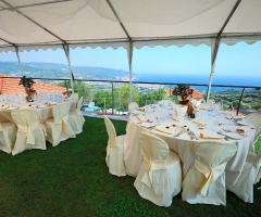 Tavoli per il matrimonio con vista mare