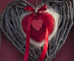 Cuore di legno con lana cotta
