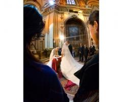 Foto degli sposi all'altare