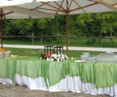 Allestimento per l'aperitivo di benvenuto 