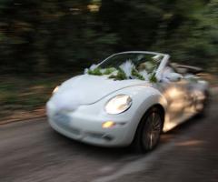 Noleggio maggiolone bianco per il matrimonio a Roma