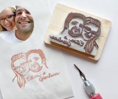 Pearls to Pigeons - Timbro realizzato a mano